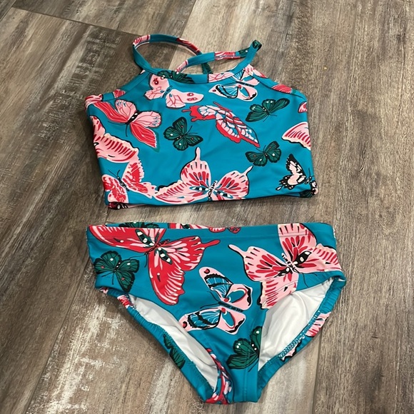 Hanna Andersson 2-Piece Butterfly Tankini Swimsuit - Picture 2 of 7